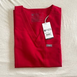 Figs Red Scrub Shirt